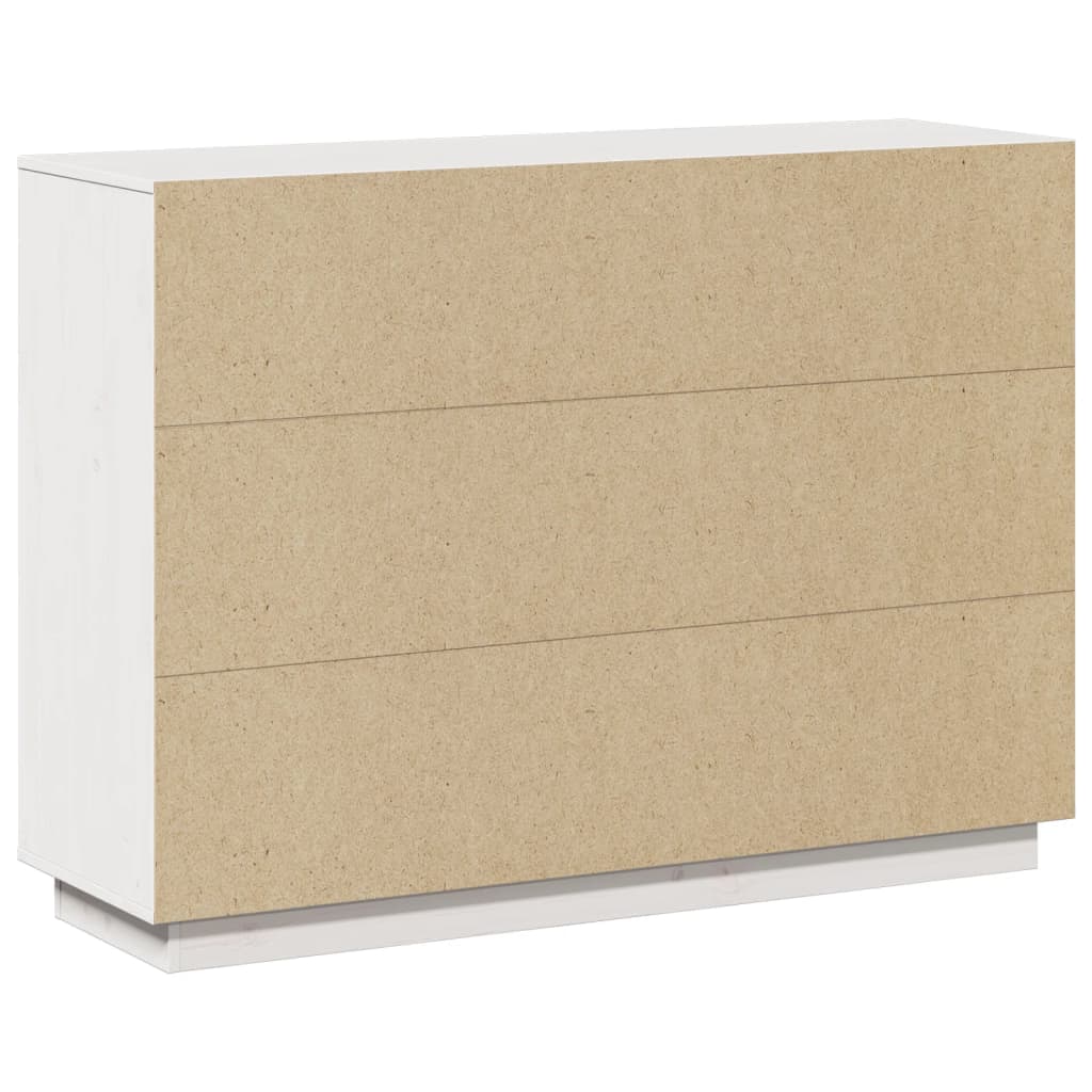 Sideboard Weiß 110,5x35x80 cm Massivholz Kiefer