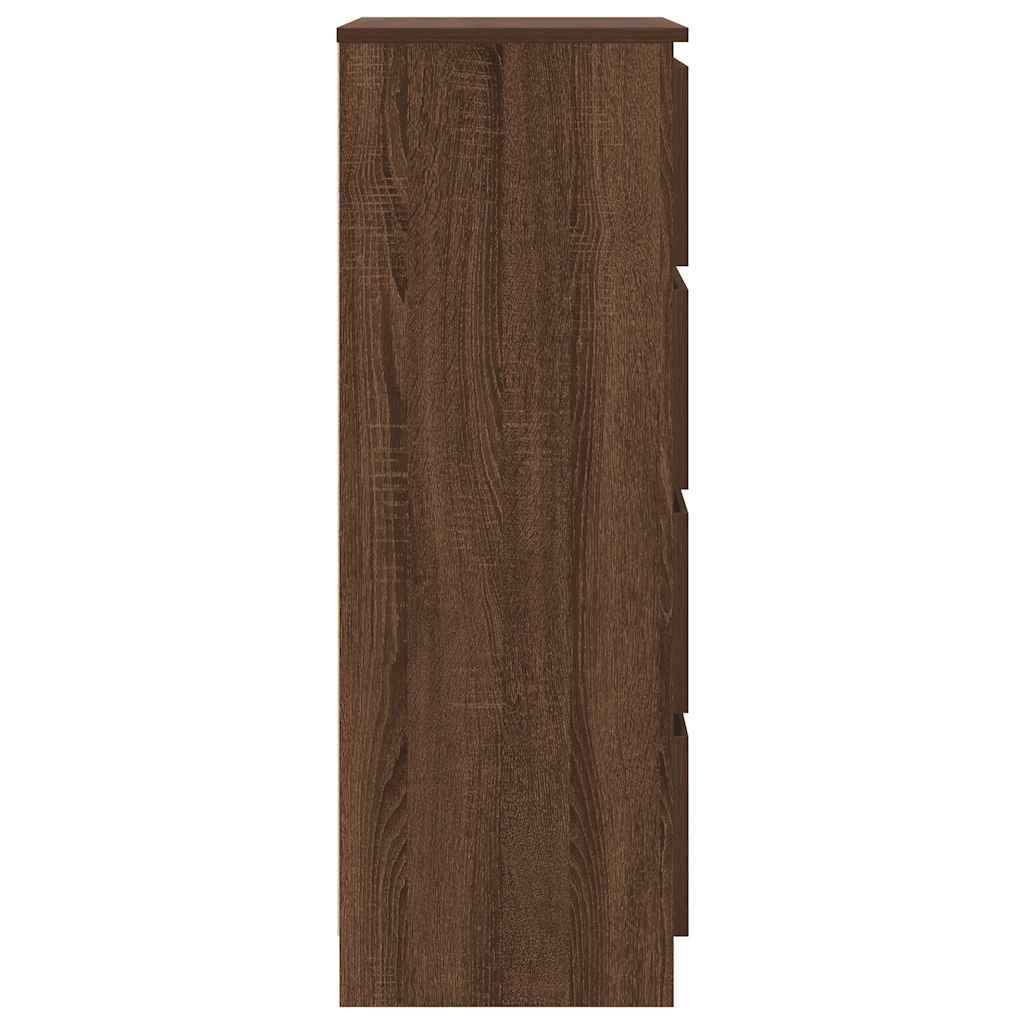 Sideboard Braun Eichen-Optik 60x35x98,5 cm Holzwerkstoff