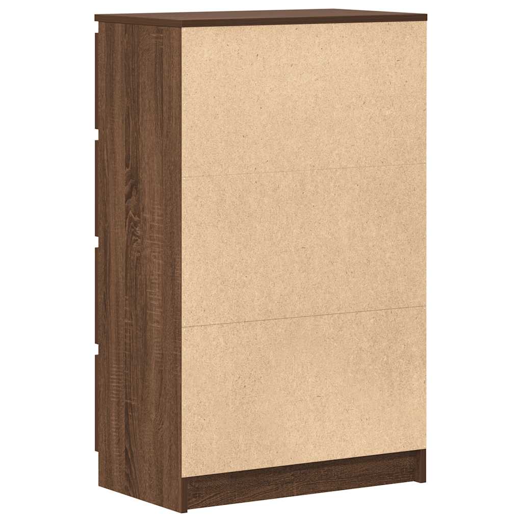 Sideboard Braun Eichen-Optik 60x35x98,5 cm Holzwerkstoff