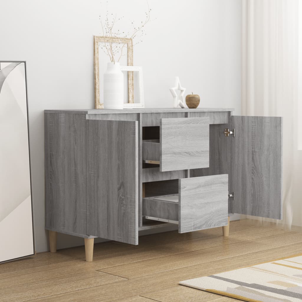 Sideboard Grau Sonoma 101x35x70 cm Holzwerkstoff