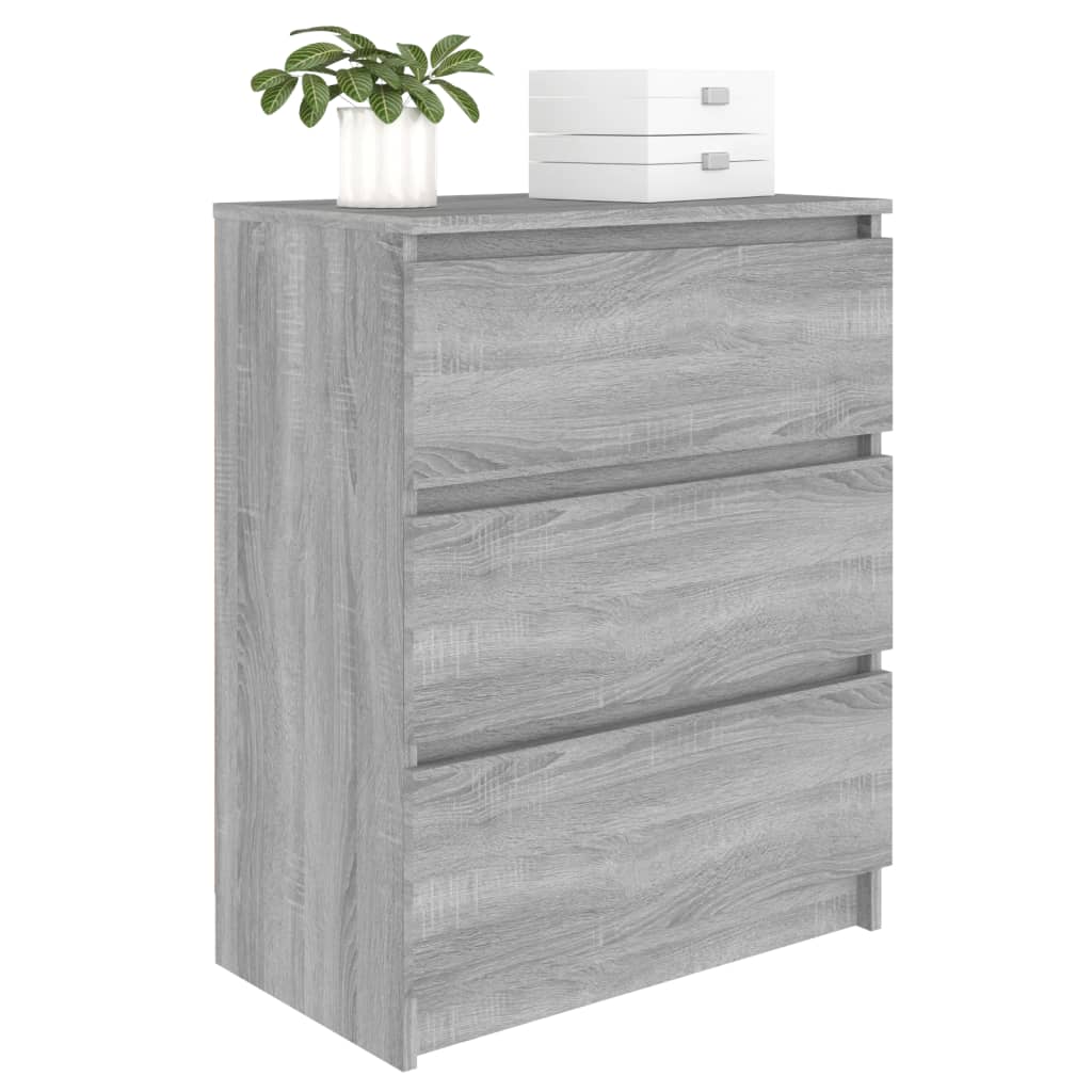 Sideboard Grau Sonoma 60x35x76 cm Holzwerkstoff