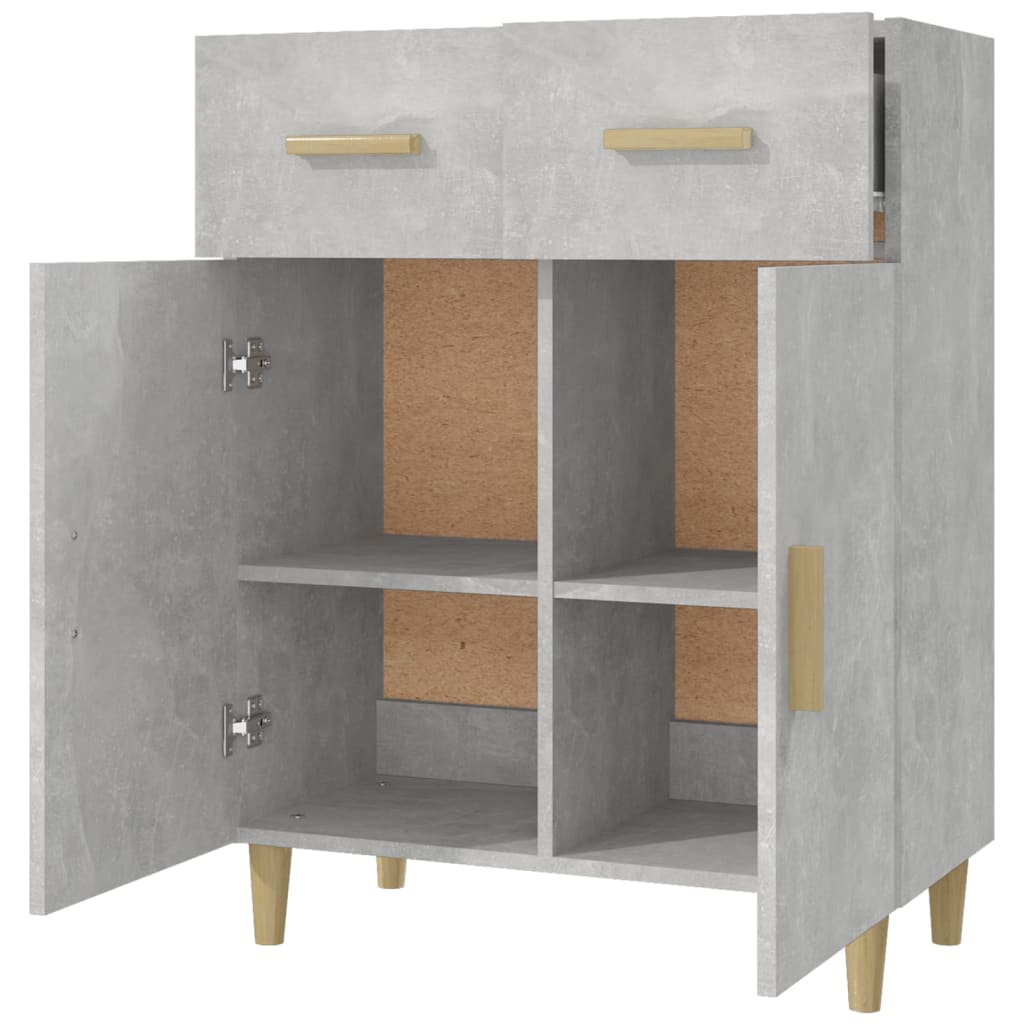 Sideboard Betongrau 69,5x34x89 cm Holzwerkstoff