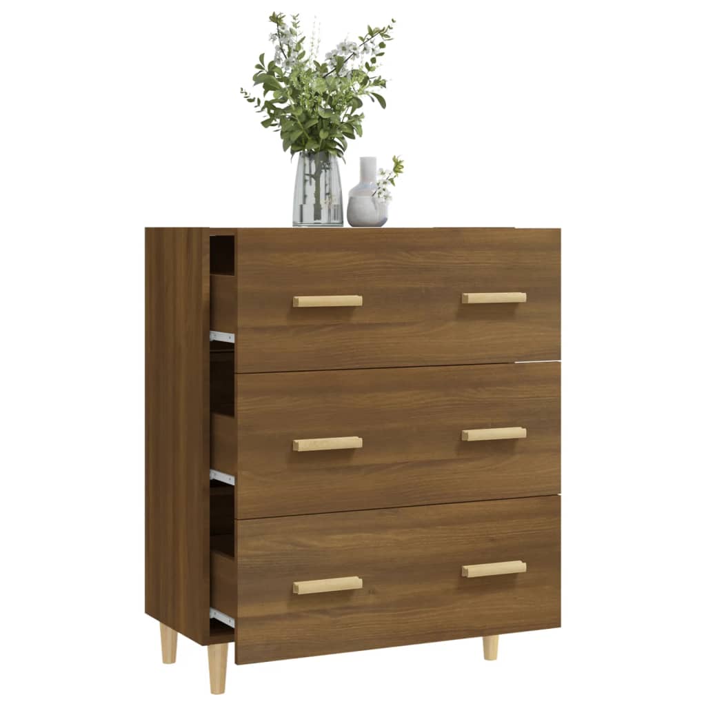 Sideboard Braun Eichen-Optik 70x34x90 cm Holzwerkstoff