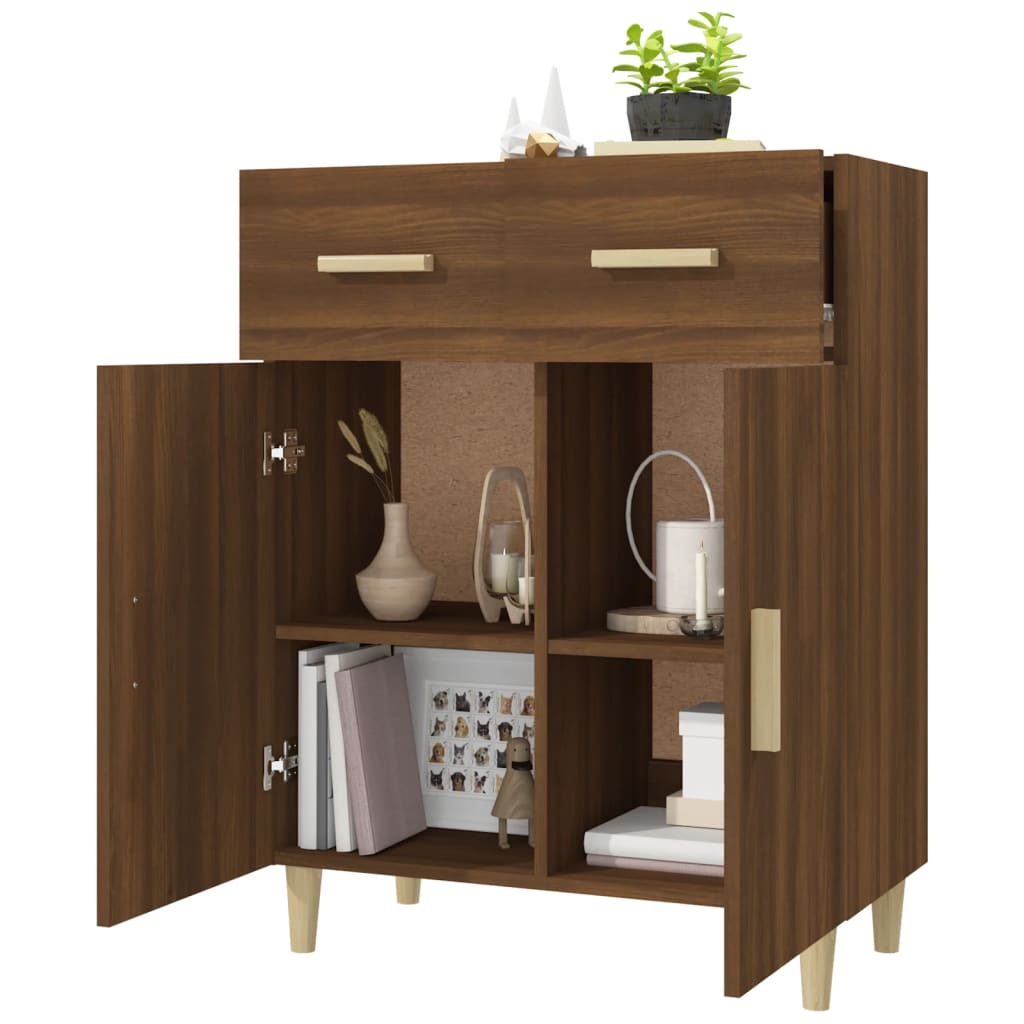 Sideboard Braun Eichen-Optik 69,5x34x89 cm Holzwerkstoff