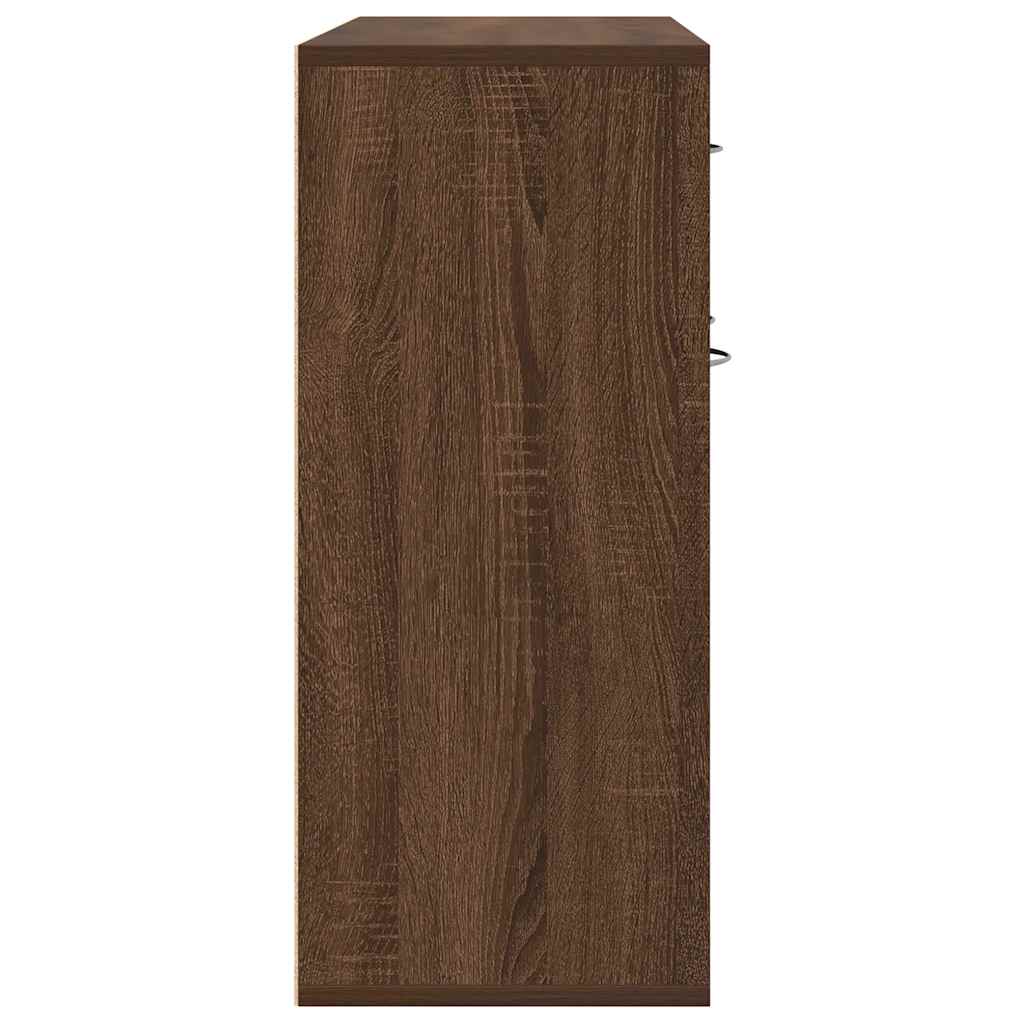 Sideboard Braun Eichen-Optik 88x30x70 cm Holzwerkstoff