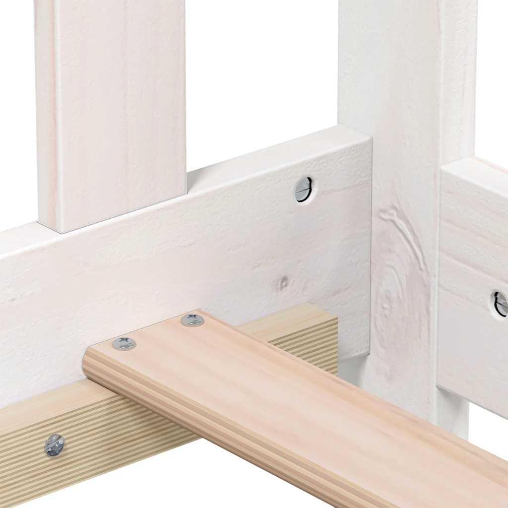 Tagesbett Weiß Massivholz Kiefer 90x200 cm