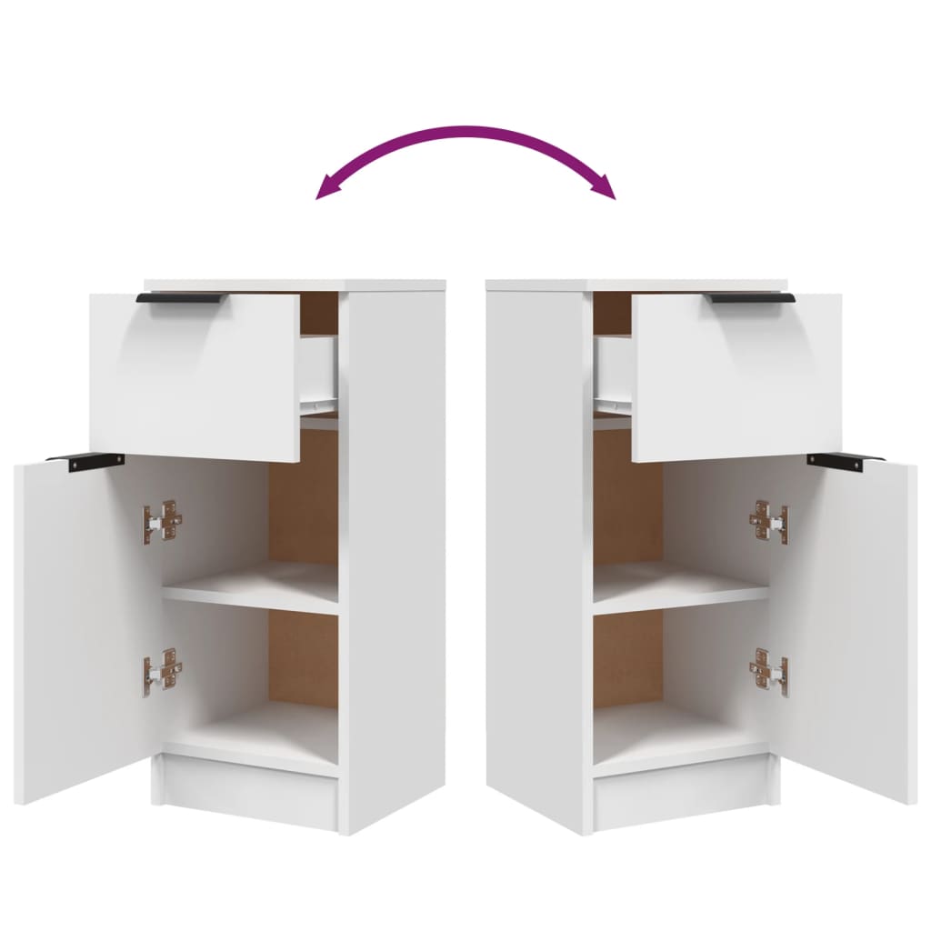 Sideboards 2 Stk. Weiß 30x30x70 cm Holzwerkstoff