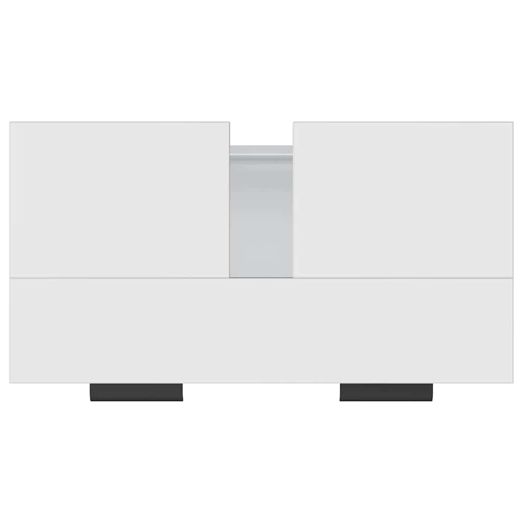 Badschrank Weiß 64,5x33,5x59 cm Holzwerkstoff