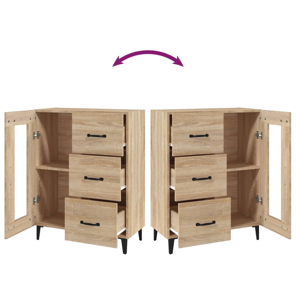 Sideboard Sonoma-Eiche 69,5x34x90 cm Holzwerkstoff