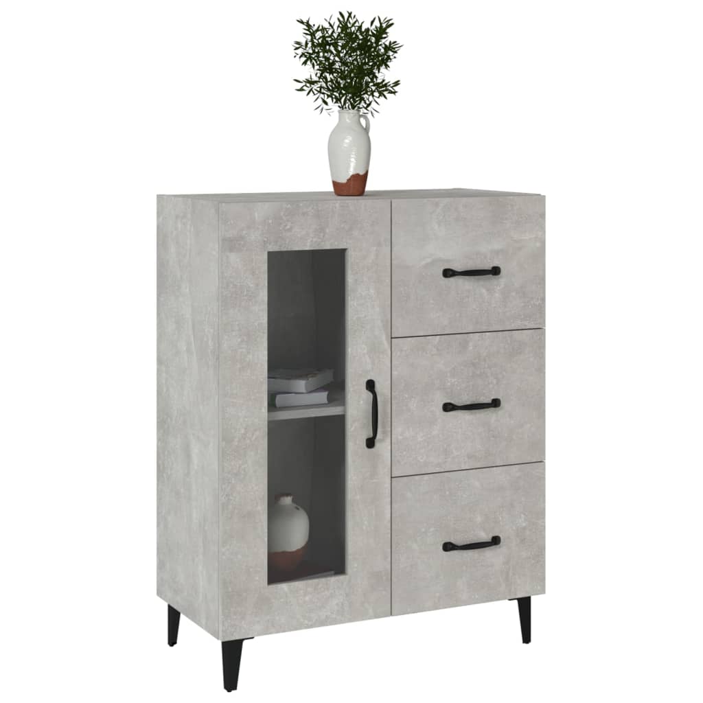 Sideboard Betongrau 69,5x34x90 cm Holzwerkstoff