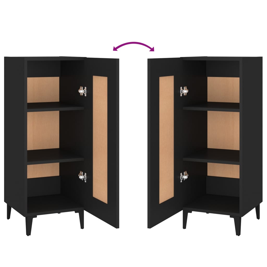 Sideboard Schwarz 34,5x34x90 cm Holzwerkstoff