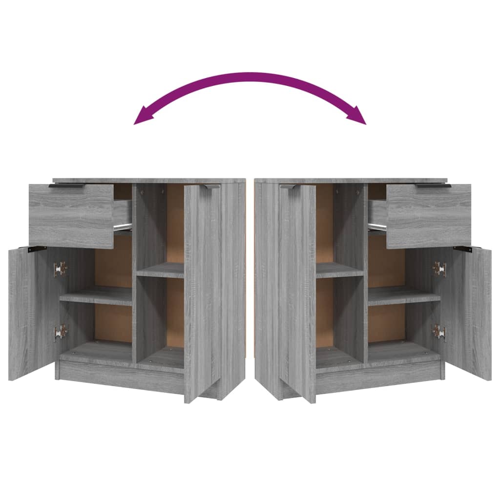 Sideboard Grau Sonoma 60x30x70 cm Holzwerkstoff