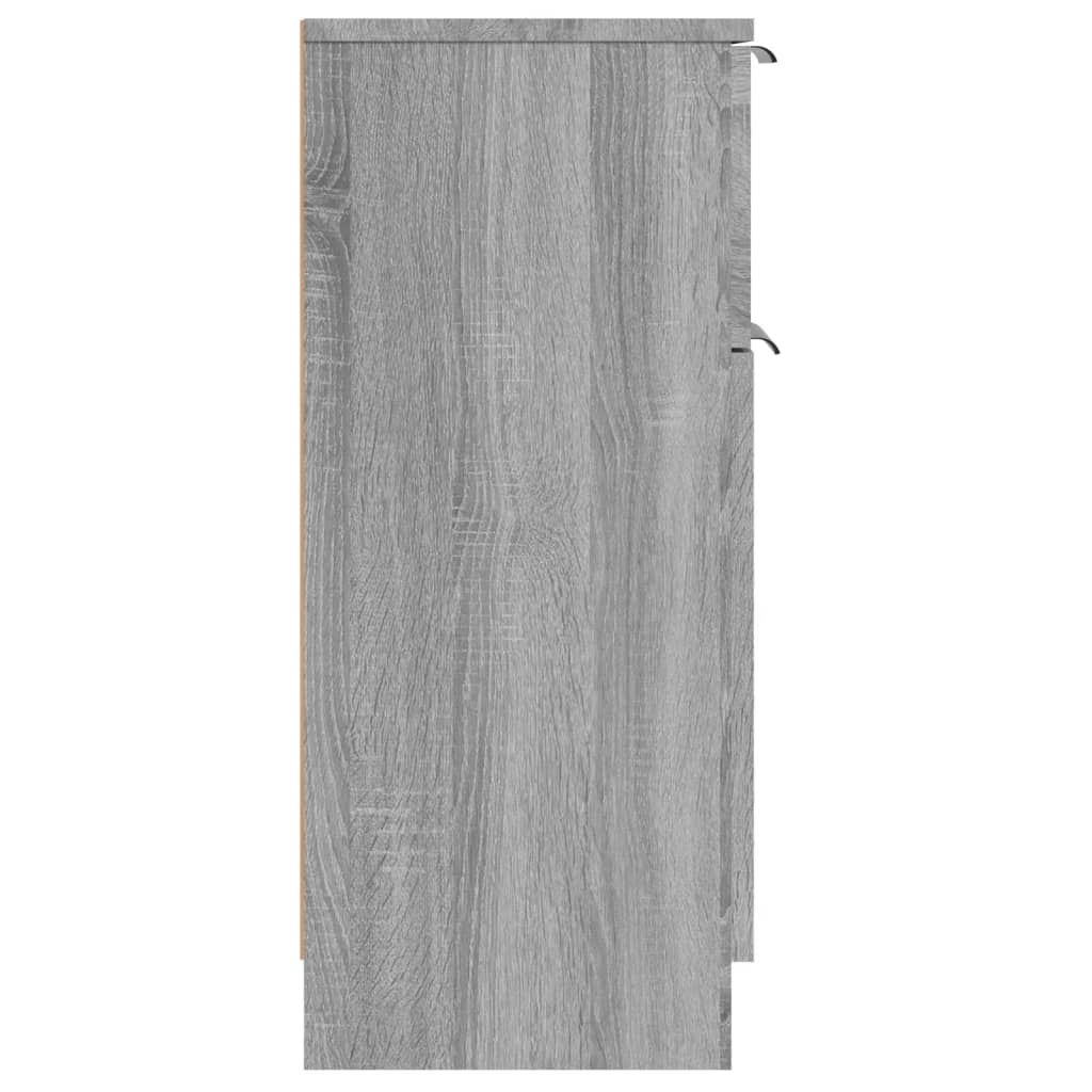 Sideboards 2 Stk. Grau Sonoma 30x30x70 cm Holzwerkstoff