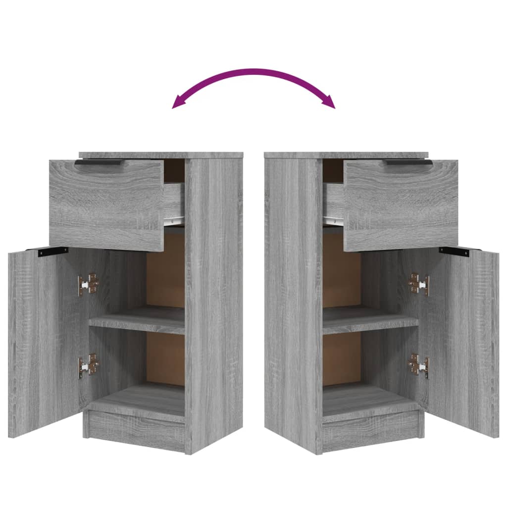 Sideboards 2 Stk. Grau Sonoma 30x30x70 cm Holzwerkstoff