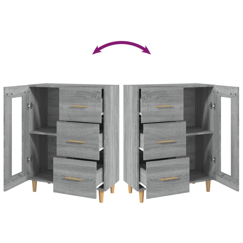 Sideboard Grau Sonoma 69,5x34x90 cm Holzwerkstoff