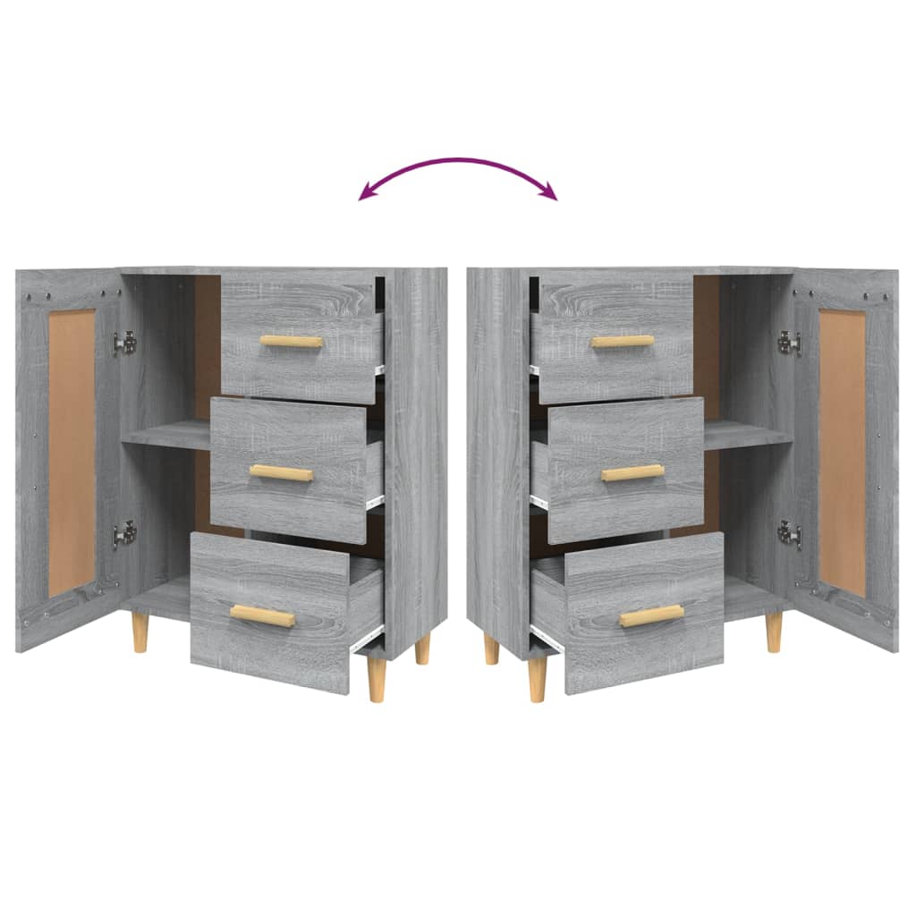 Sideboard Grau Sonoma 69,5x34x90 cm Holzwerkstoff