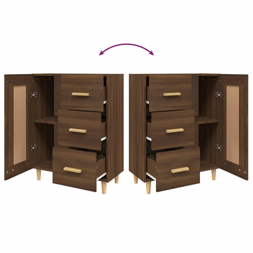 Sideboard Braun Eichen-Optik 69,5x34x90 cm Holzwerkstoff