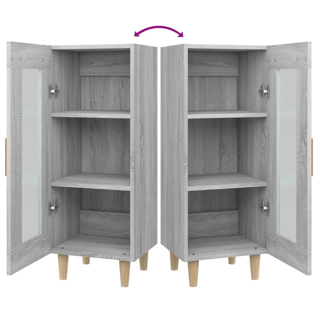 Sideboard Grau Sonoma 34,5x34x90 cm Holzwerkstoff