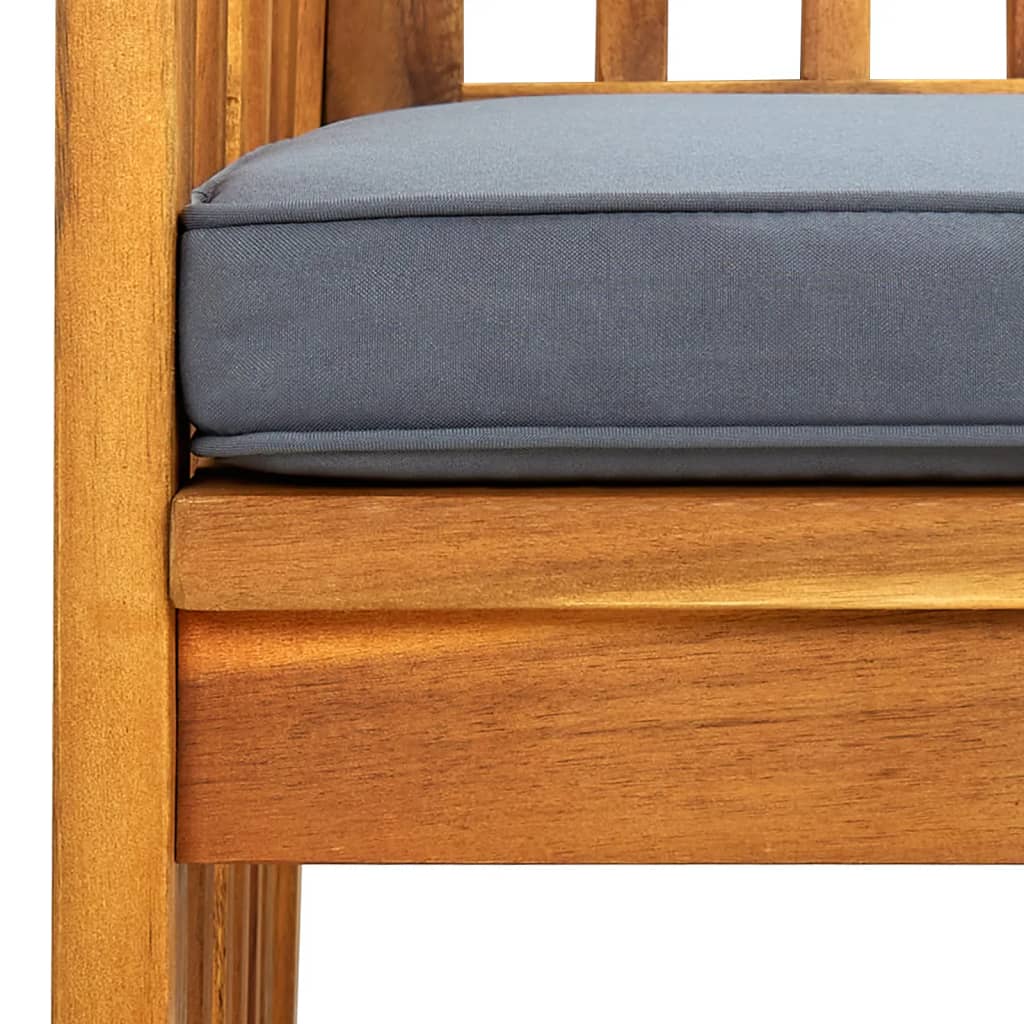 Garten-Esszimmerstühle 6 Stück mit Kissen Massivholz Akazie