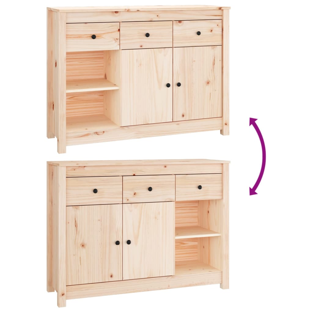 Sideboard 100x35x74 cm Massivholz Kiefer