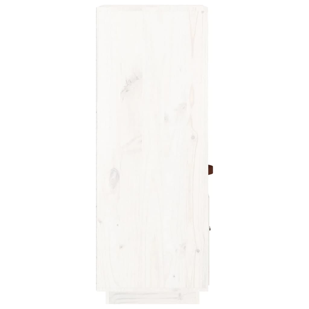 Highboard Weiß 34x40x108,5 cm Massivholz Kiefer