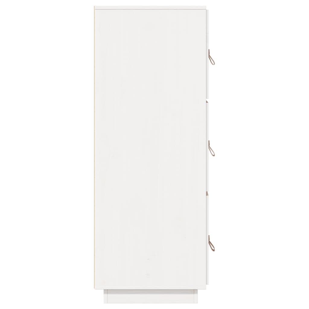 Highboard Weiß 34x40x108,5 cm Massivholz Kiefer