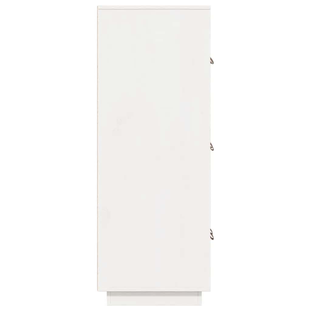 Highboard Weiß 67x40x108,5 cm Massivholz Kiefer