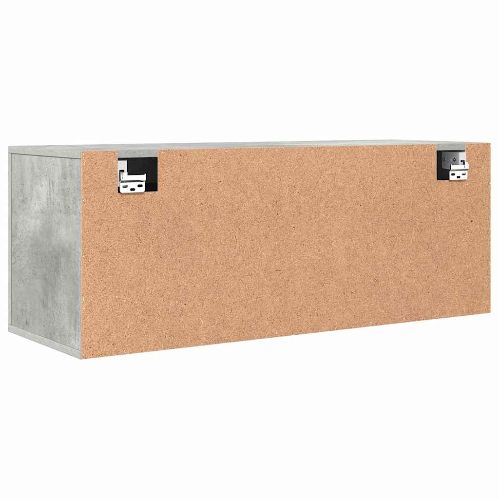 Wand-Schuhschrank Betongrau 100x35x38 cm Holzwerkstoff