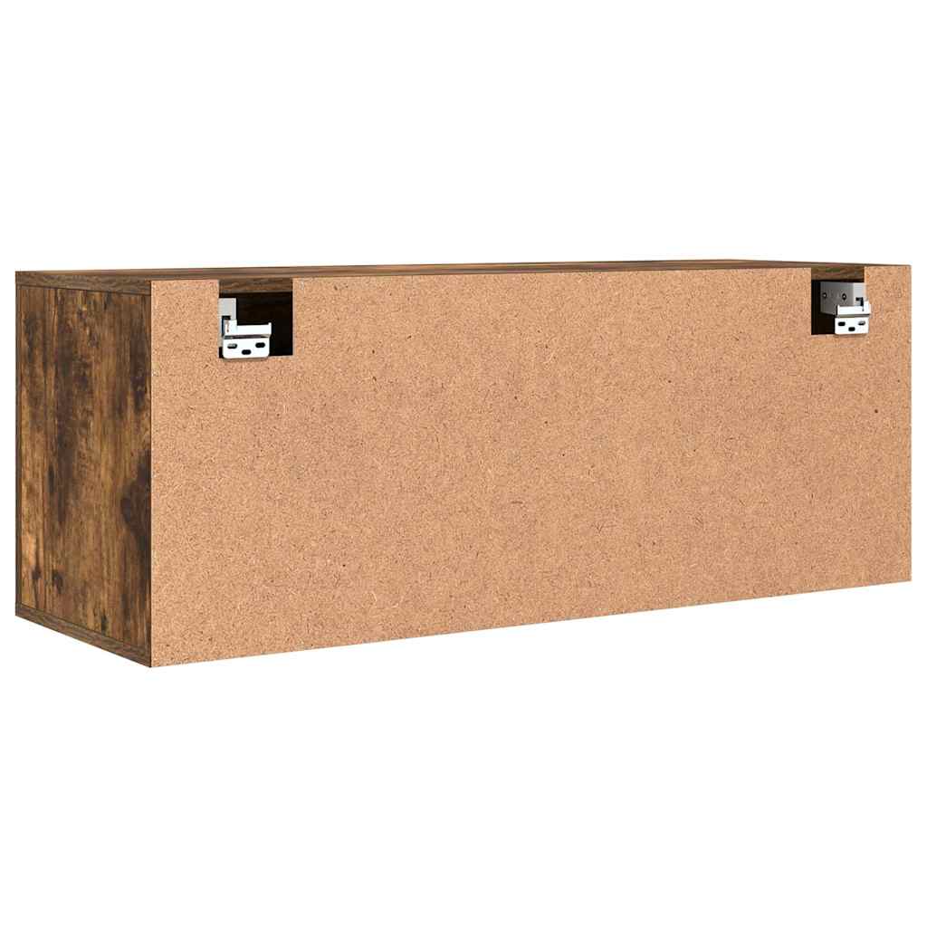 Wand-Schuhschrank Räuchereiche 100x35x38 cm Holzwerkstoff
