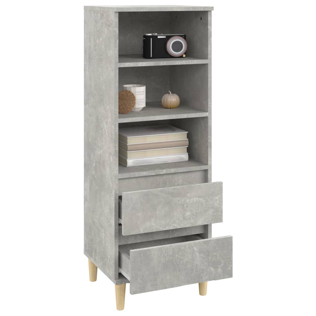 Highboard Betongrau 40x36x110 cm Holzwerkstoff