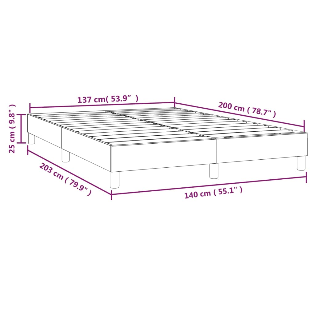 Boxspringbettgestell Hellgrau 140x200 cm Stoff