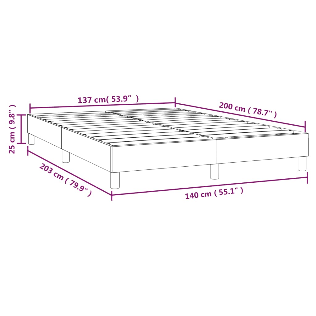 Boxspringbettgestell Creme 140x200 cm Stoff