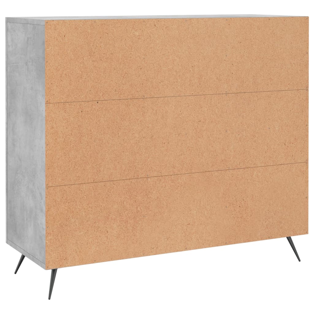 Sideboard Betongrau 90x34x80 cm Holzwerkstoff