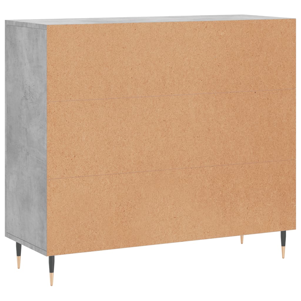 Sideboard Betongrau 90x34x80 cm Holzwerkstoff