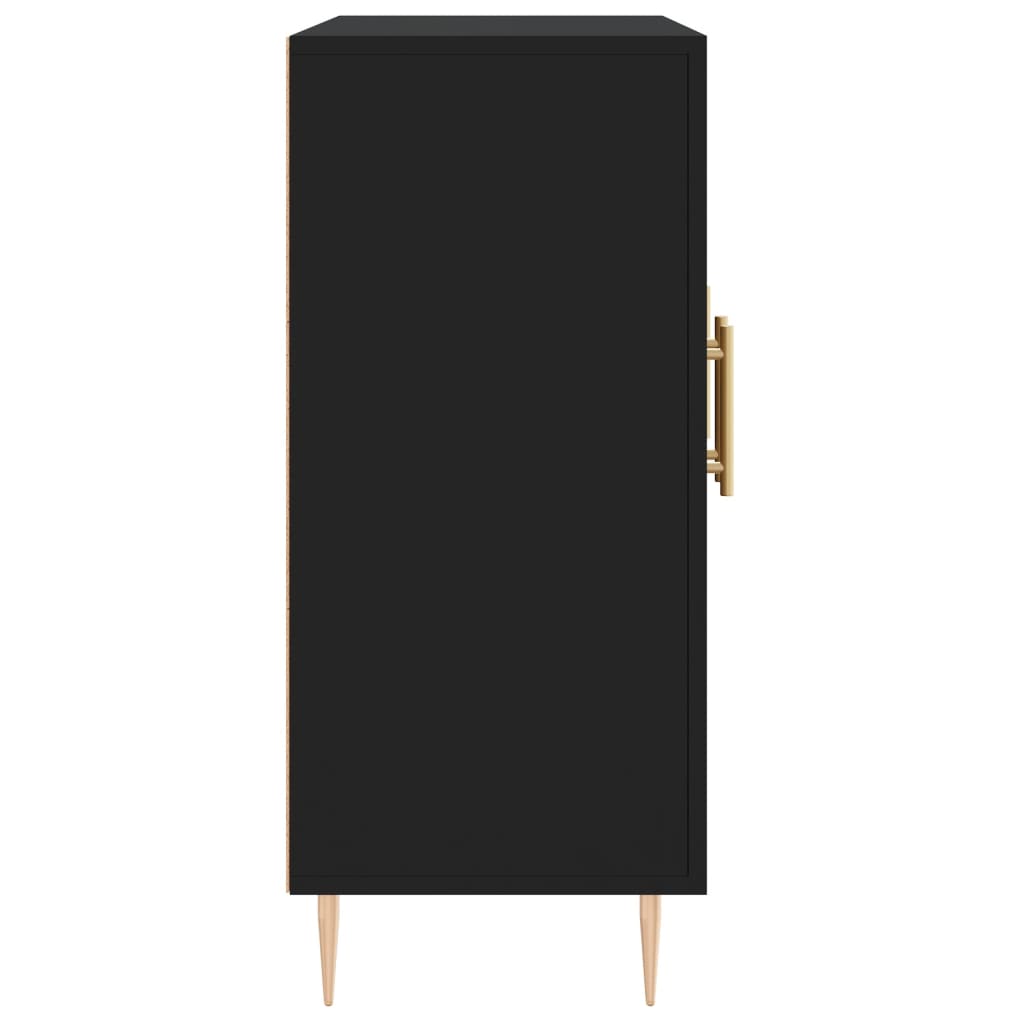 Sideboard Schwarz 90x34x80 cm Holzwerkstoff