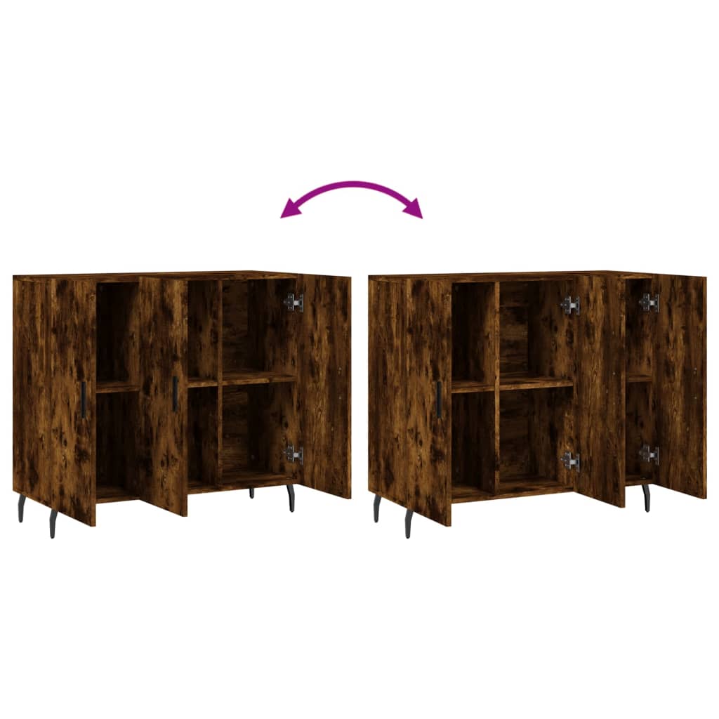Sideboard Räuchereiche 90x34x80 cm Holzwerkstoff