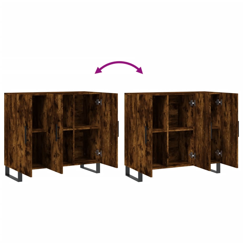 Sideboard Räuchereiche 90x34x80 cm Holzwerkstoff