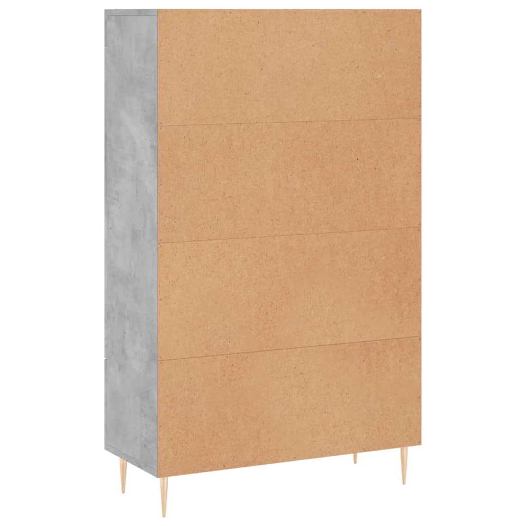 Highboard Betongrau 69,5x31x115 cm Holzwerkstoff