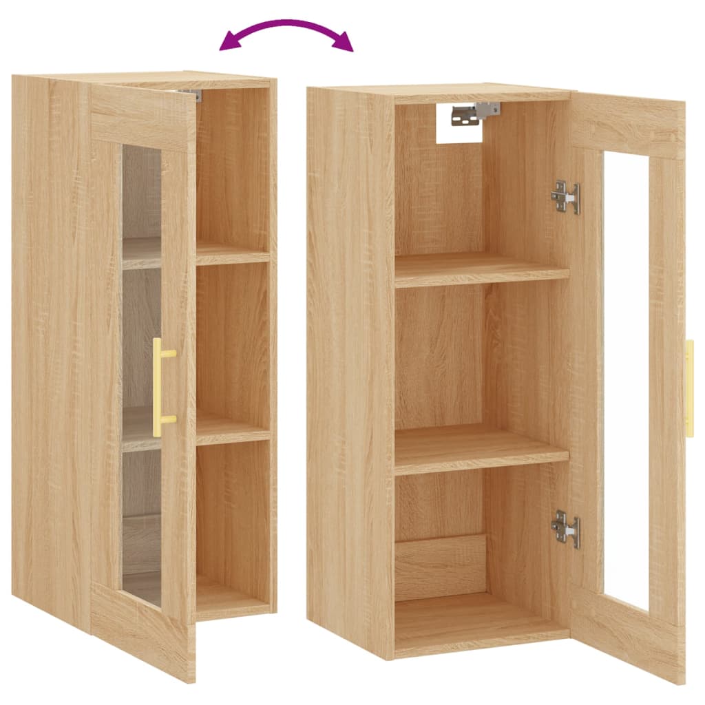 Wandschrank Sonoma-Eiche 34,5x34x90 cm