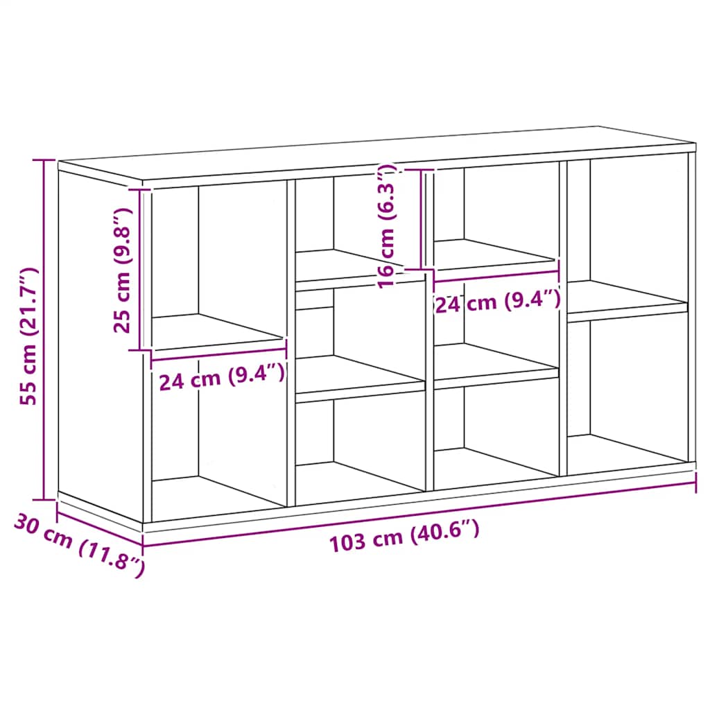 Schuhbank Räuchereiche 103x30x54,5 cm Holzwerkstoff