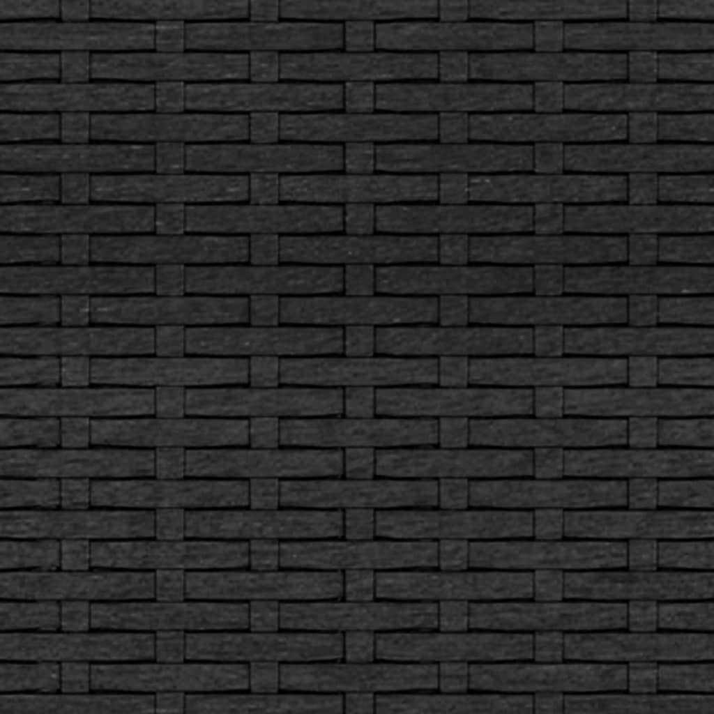 Garten-Lounge-Set Schwarz Poly Rattan