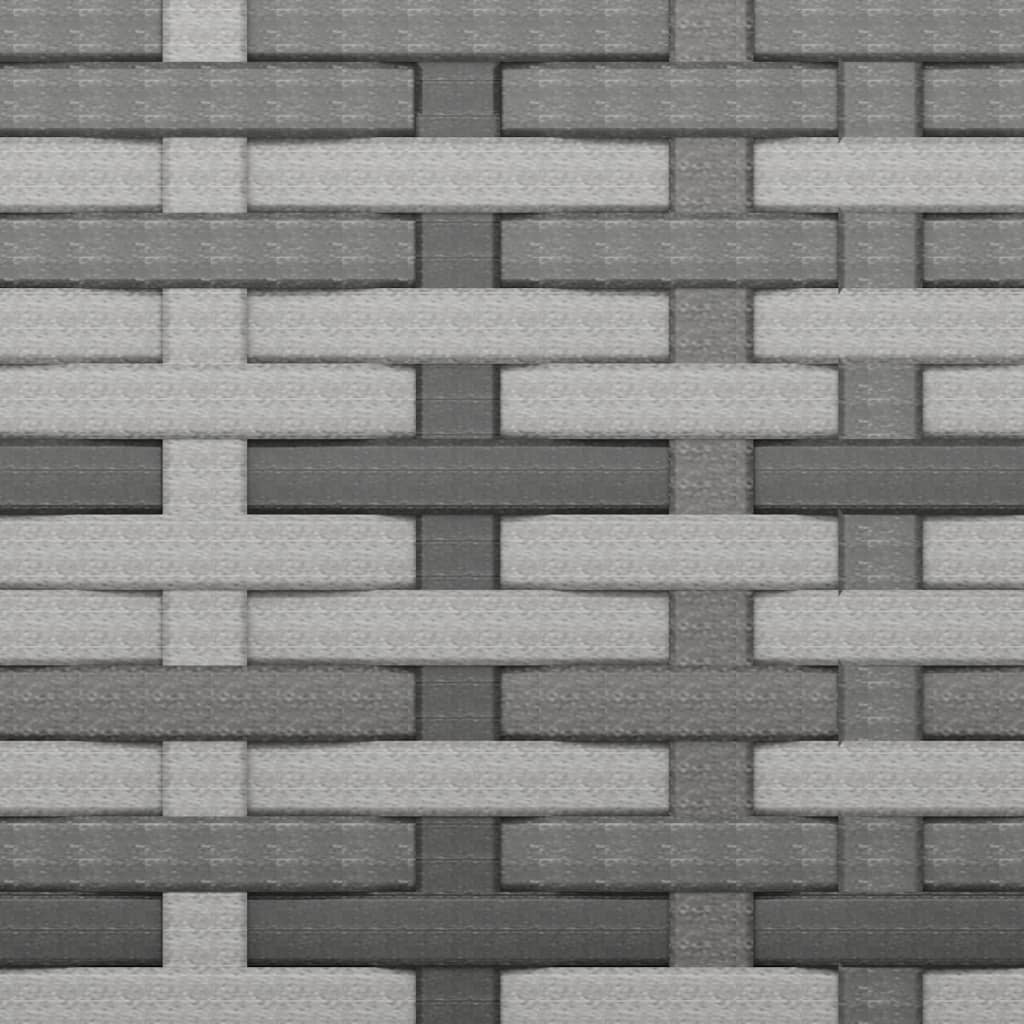 Gartenhocker mit Kissen 4 Stk. Grau Poly Rattan