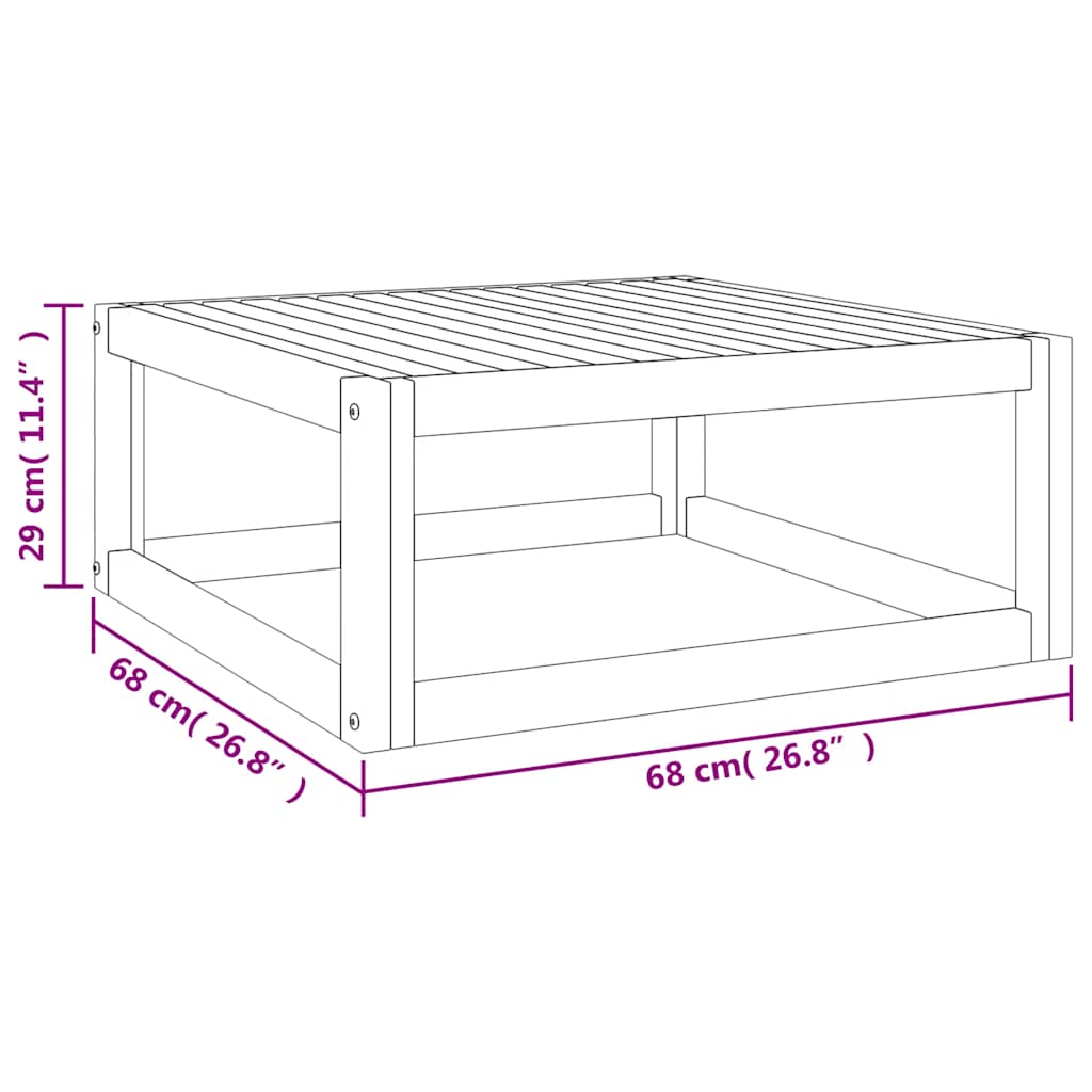 6-tlg. Garten-Lounge-Set mit Hellgrauen Kissen Massivholz
