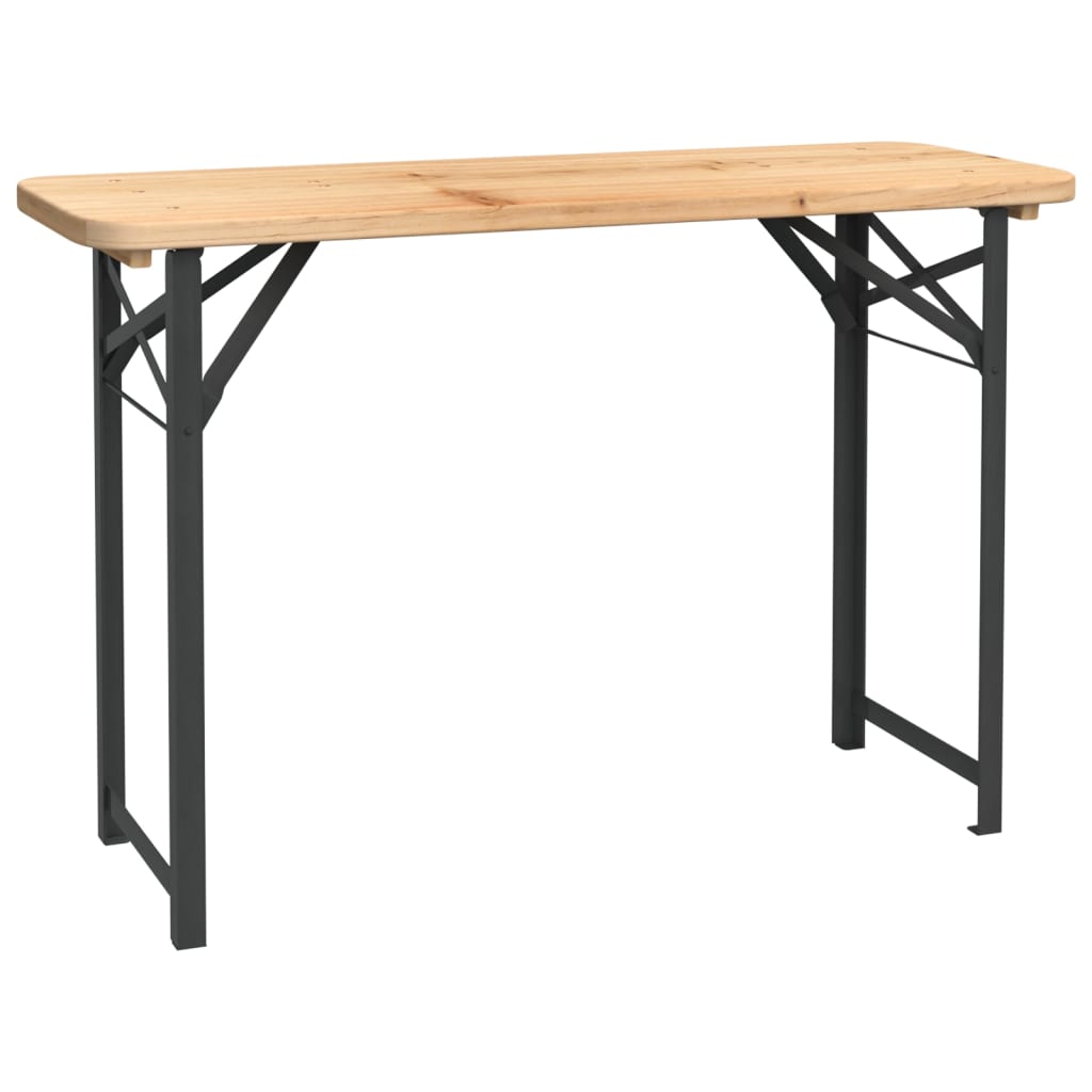 3-tlg. Biertisch-Set Klappbar Massivholz Tanne