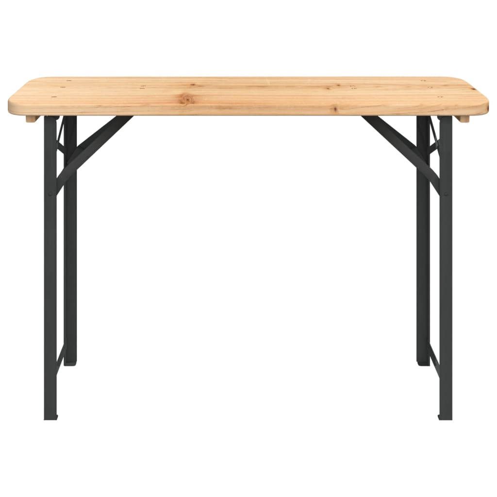 3-tlg. Biertisch-Set Klappbar Massivholz Tanne