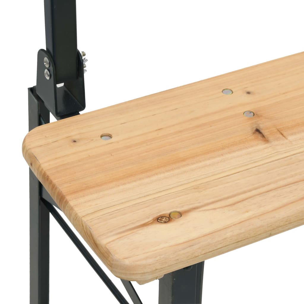 3-tlg. Biertisch-Set Klappbar Massivholz Tanne