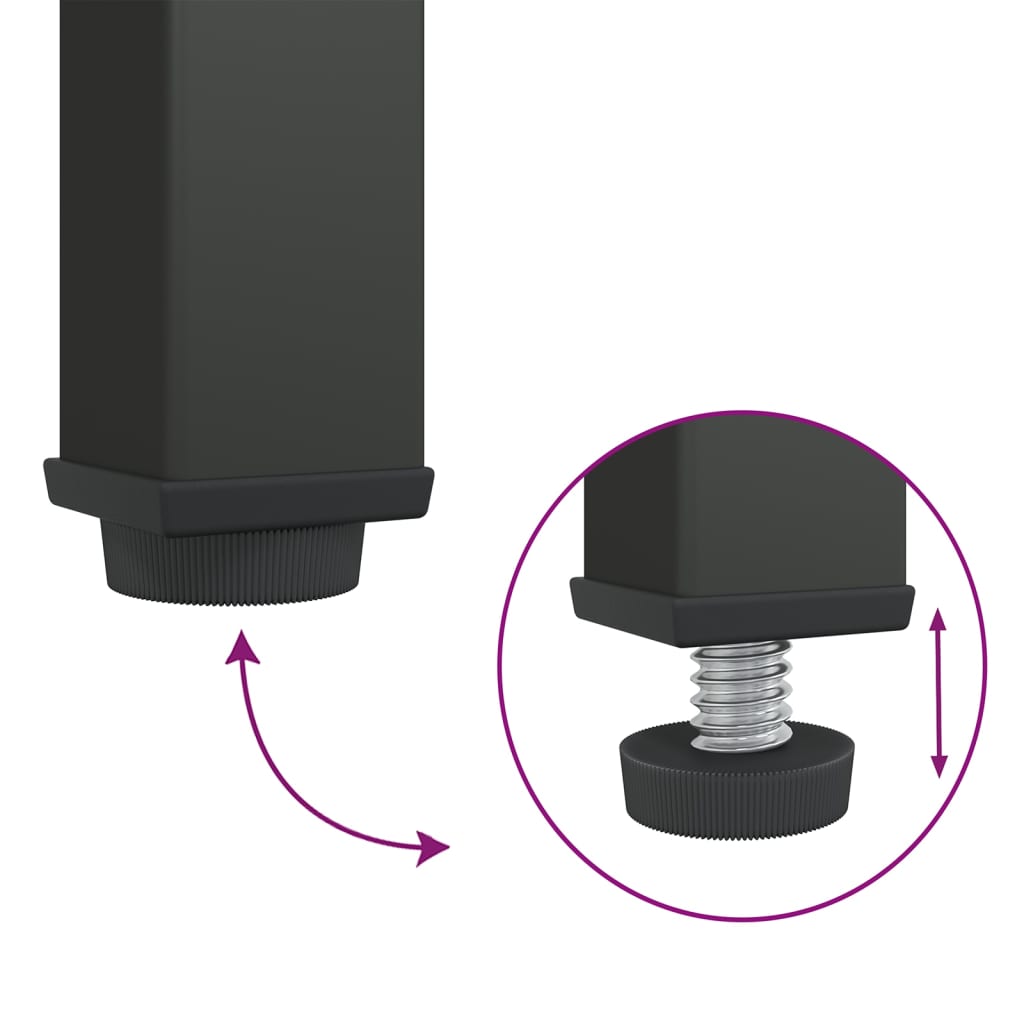 Sideboard Schwarz 105x35x70 cm Glas und Stahl