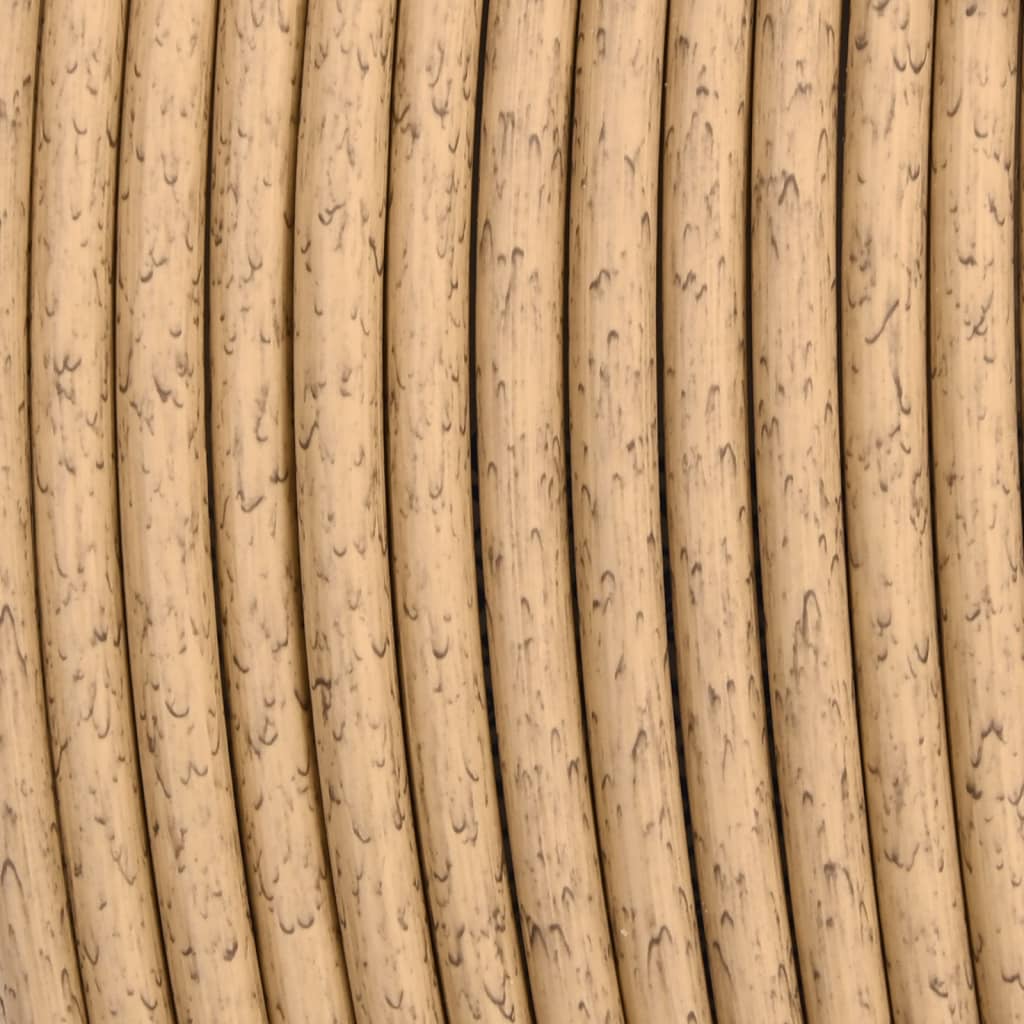 3-tlg. Garten-Lounge-Set mit Kissen Beige Poly Rattan