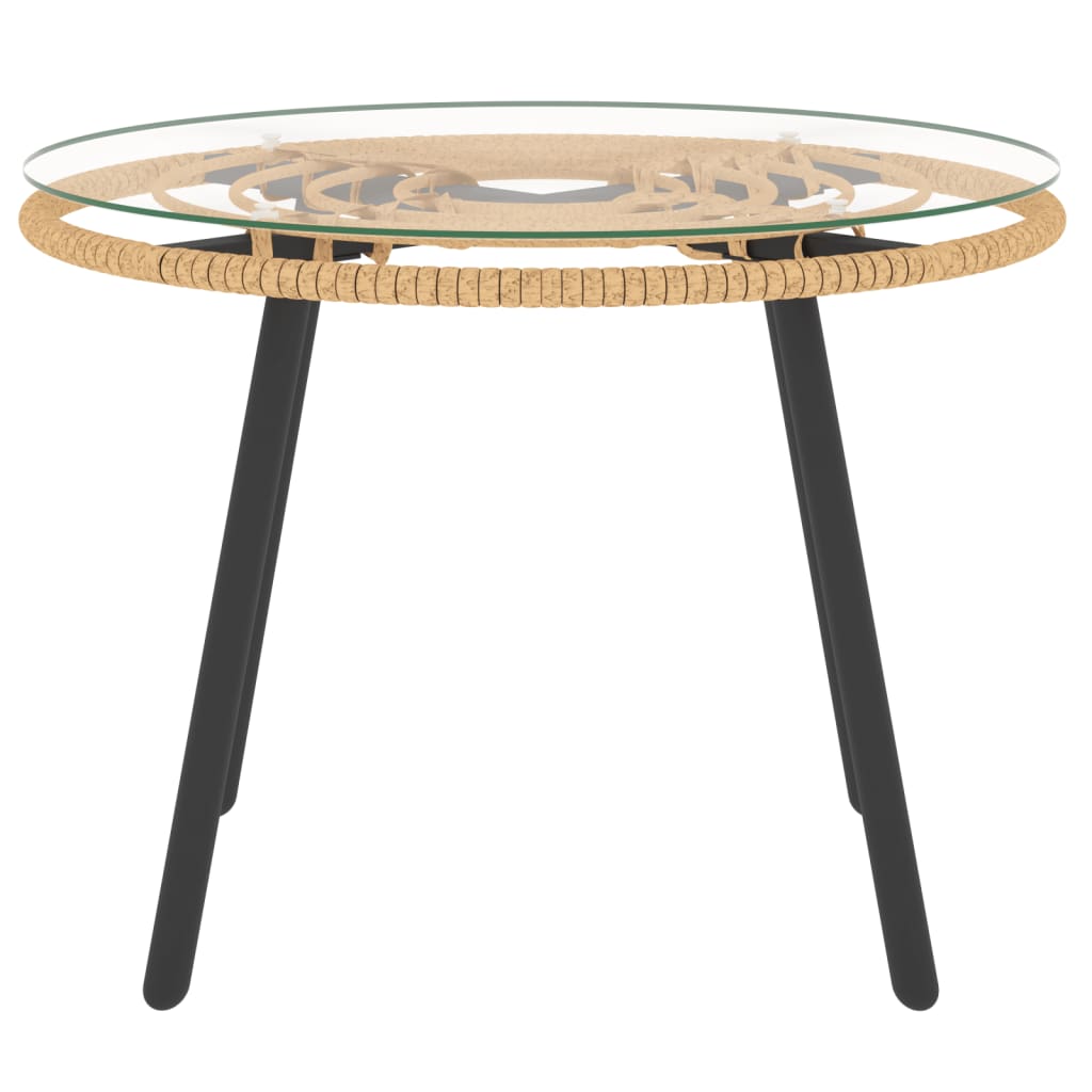 3-tlg. Garten-Lounge-Set mit Kissen Dunkelgrau Poly Rattan