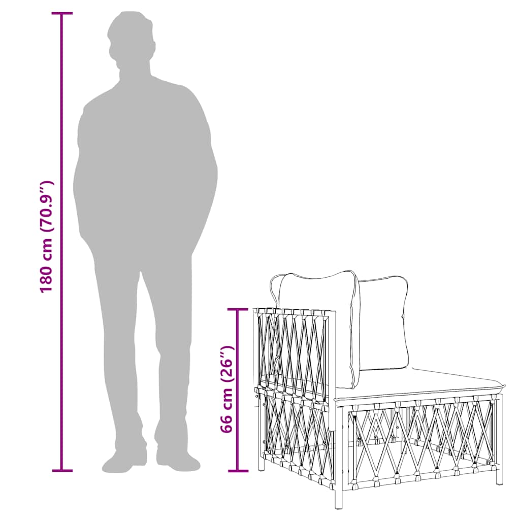 Garten-Ecksofa mit Kissen Anthrazit Gewebe